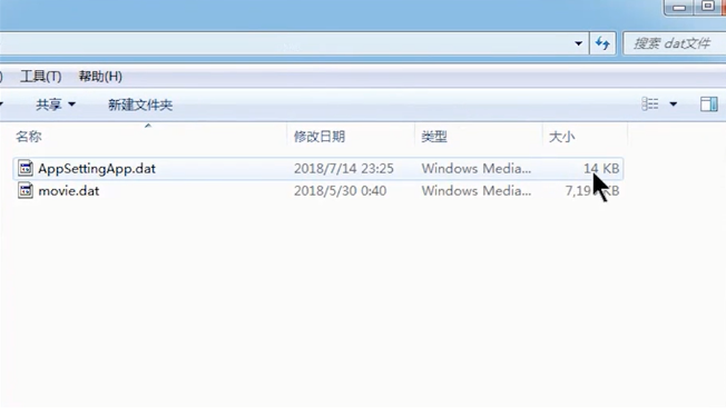 打開dat文件