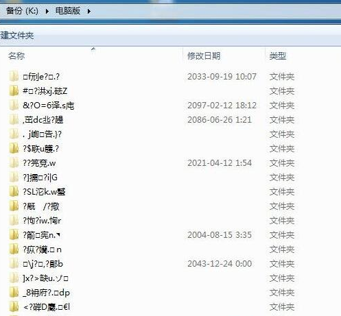 u盤亂碼
